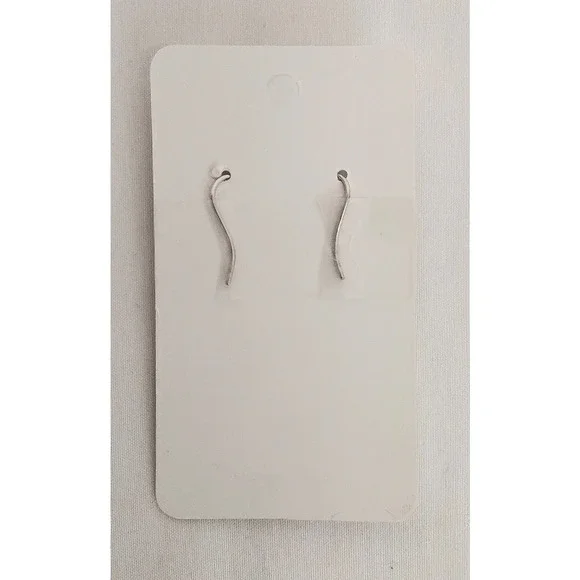 Coach Earrings Peace Sign .925 Sterling Silver Rhinestone #W4265 - Picture 8 of 10